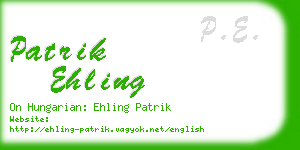 patrik ehling business card